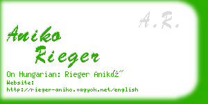 aniko rieger business card